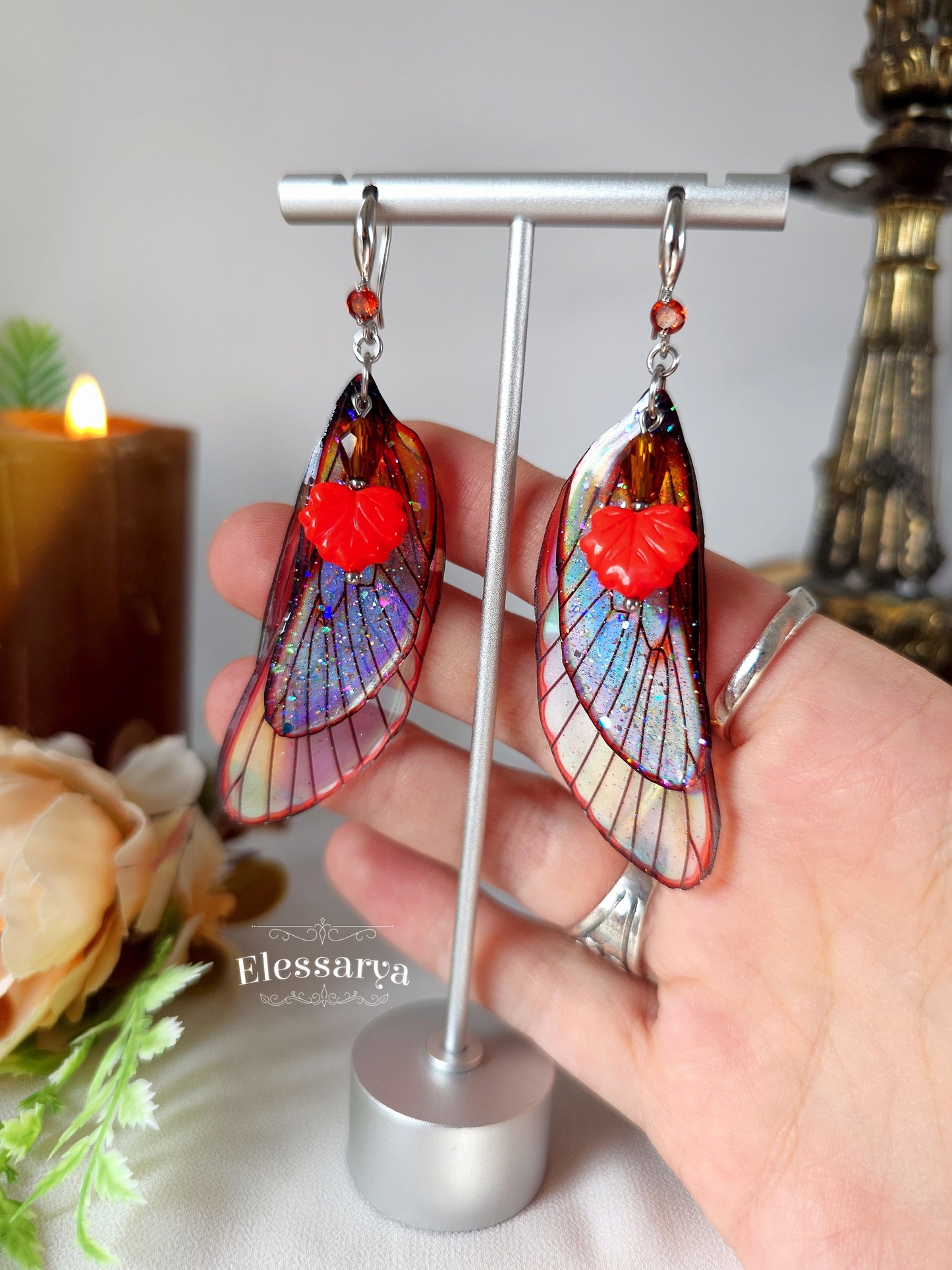 Silver Flight Wing Earrings