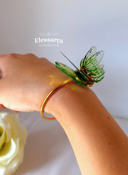 Brățară cu zână verde, stil cuff
