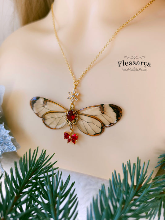 Colier cu Zâna Glasswing a Crăciunului