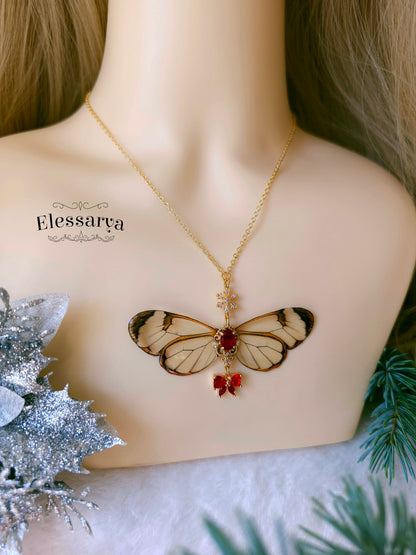 Colier cu Zâna Glasswing a Crăciunului