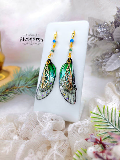 Cercei Aripi de Înger în Lumina Aurie