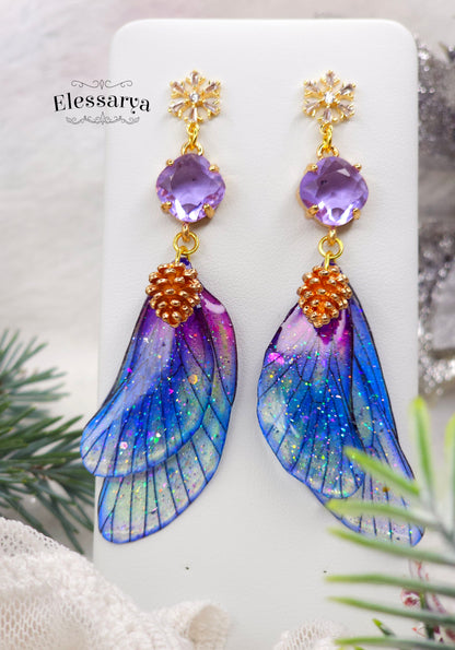 Cercei Conuri Fermecate și Aripi de Gheață