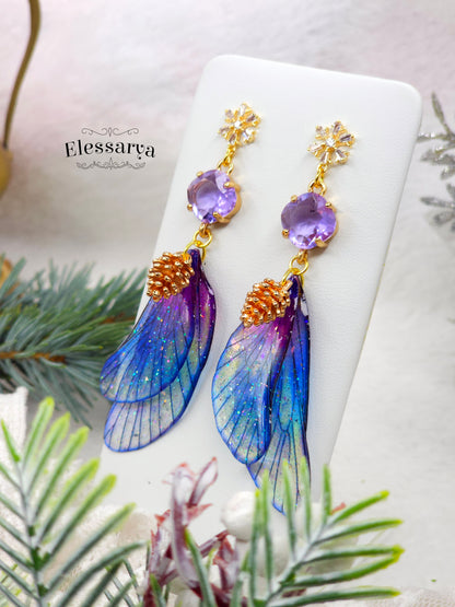 Cercei Conuri Fermecate și Aripi de Gheață