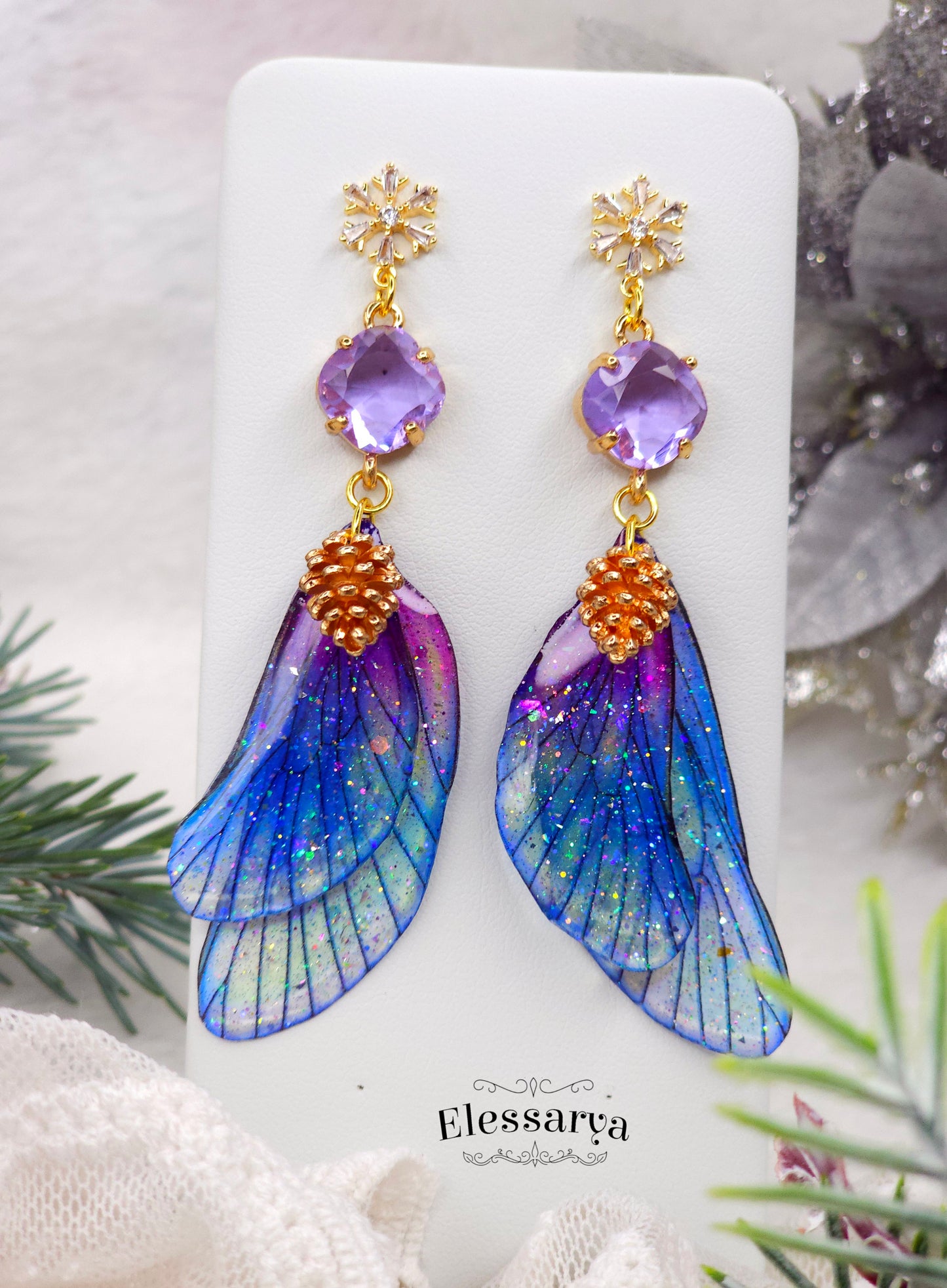 Cercei Conuri Fermecate și Aripi de Gheață