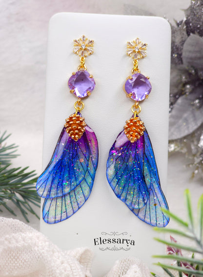 Cercei Conuri Fermecate și Aripi de Gheață