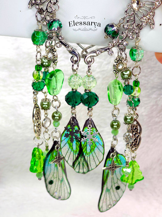 Ear cuffs Spiridușa cu Aripi Verzi