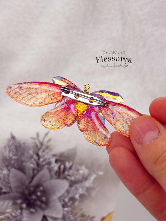 Broșa Aripi de Foc și Gheață