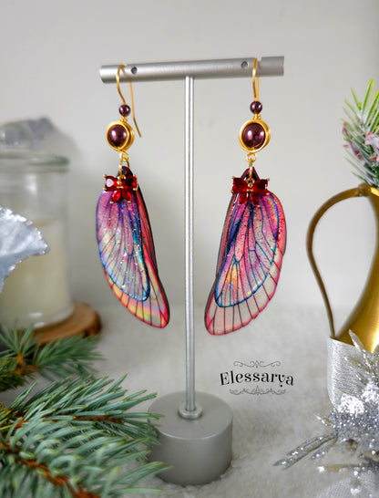 Royal Rubies Wings Earrings