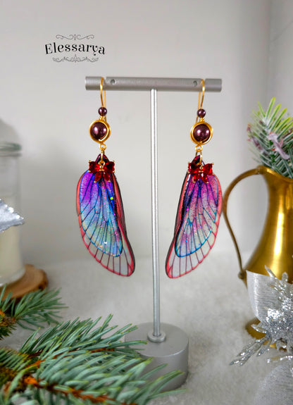 Royal Rubies Wings Earrings