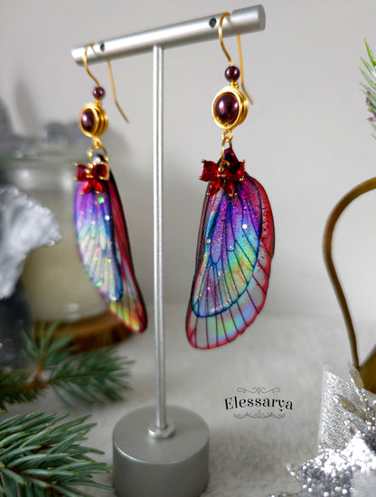 Royal Rubies Wings Earrings