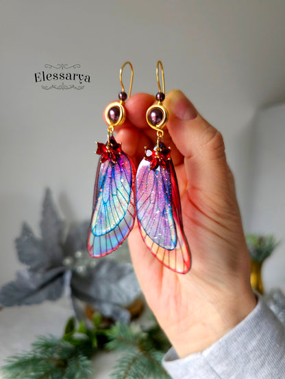Royal Rubies Wings Earrings
