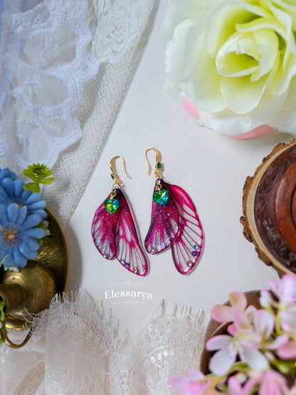 Green Hearts Dance Earrings