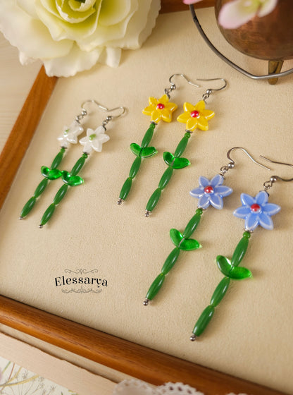 Floral Earrings – Spring Daffodils