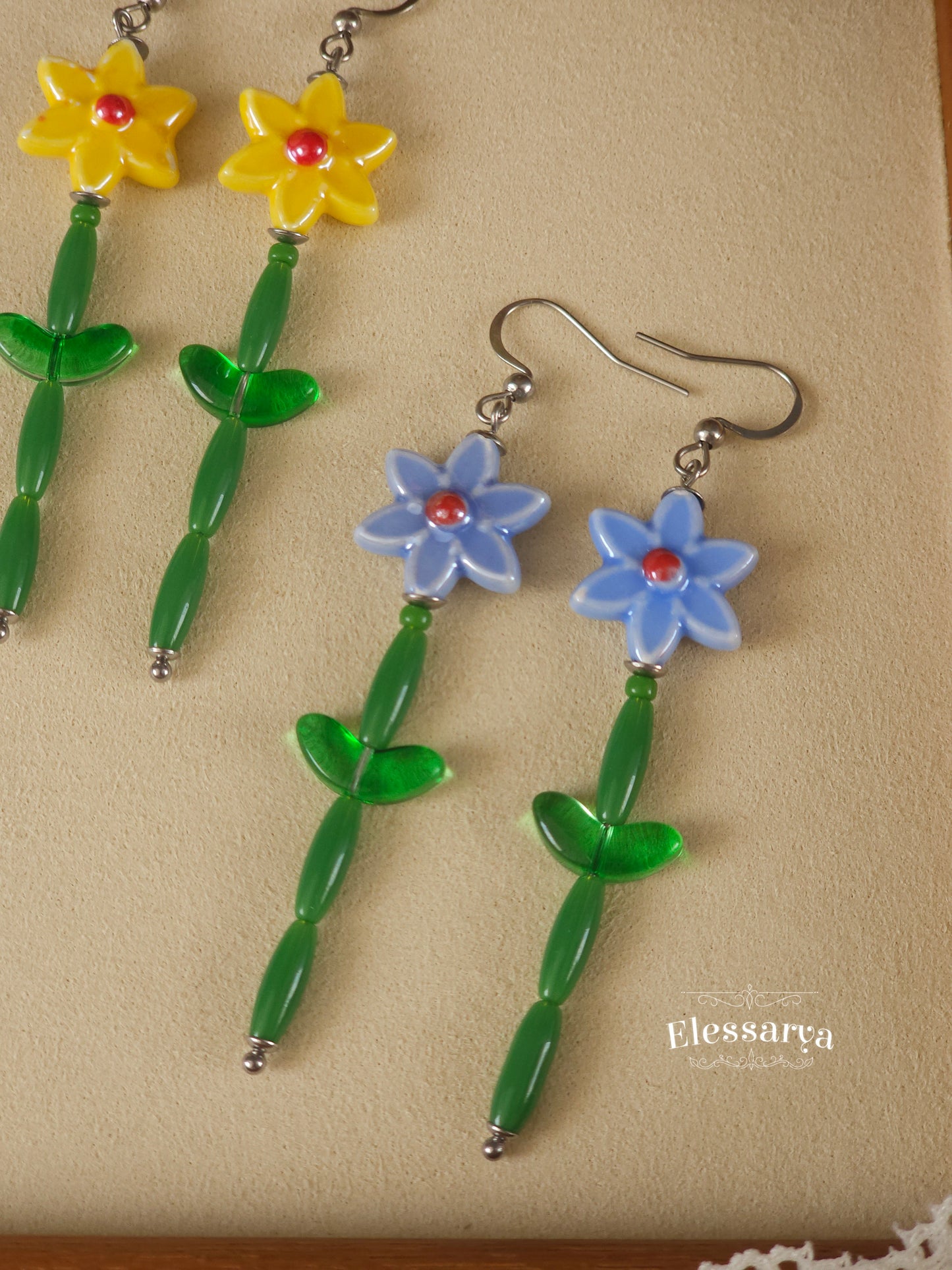 Floral Earrings – Spring Daffodils