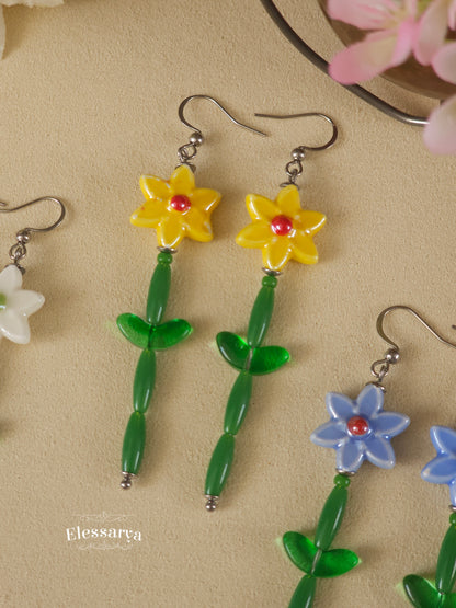 Floral Earrings – Spring Daffodils
