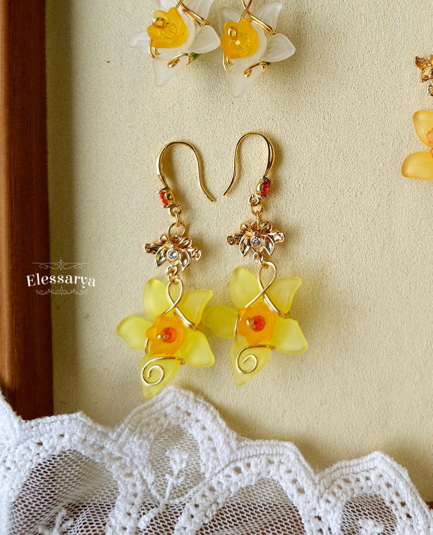Enchanted Narcissus Flower Earrings