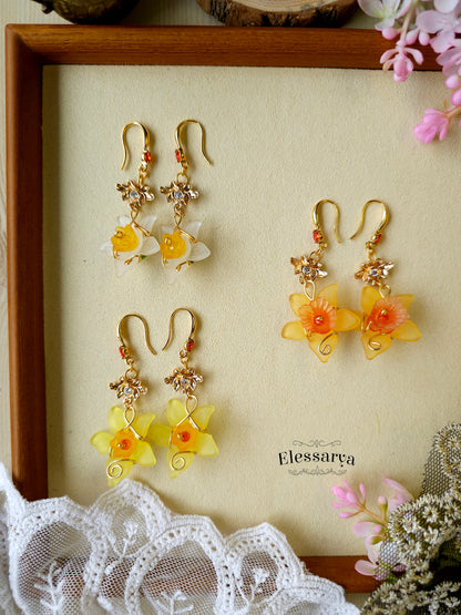 Enchanted Narcissus Flower Earrings