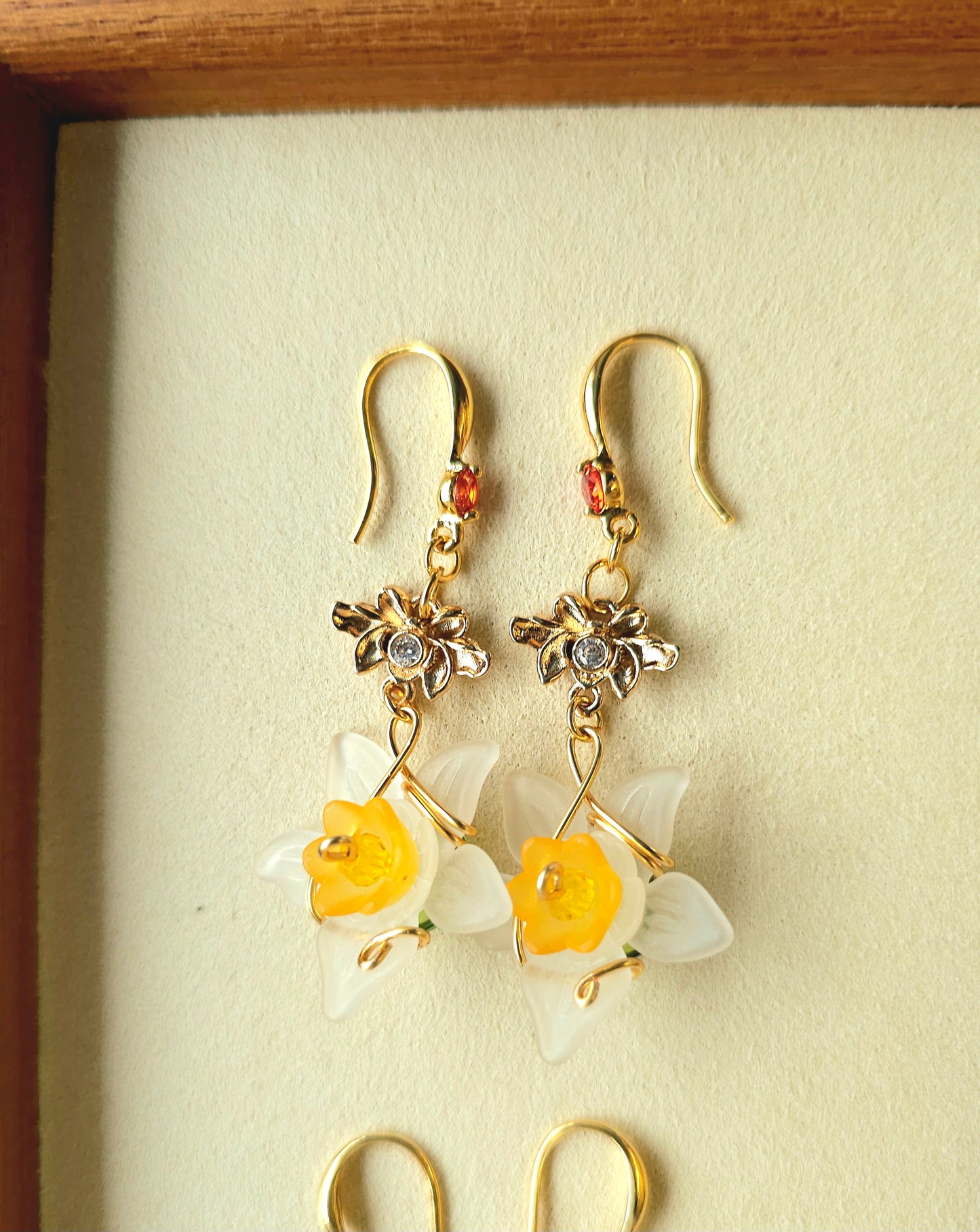 Enchanted Narcissus Flower Earrings