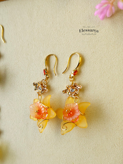 Enchanted Narcissus Flower Earrings