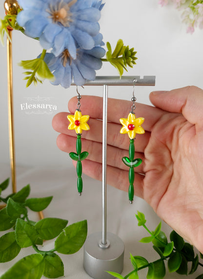 Floral Earrings – Spring Daffodils
