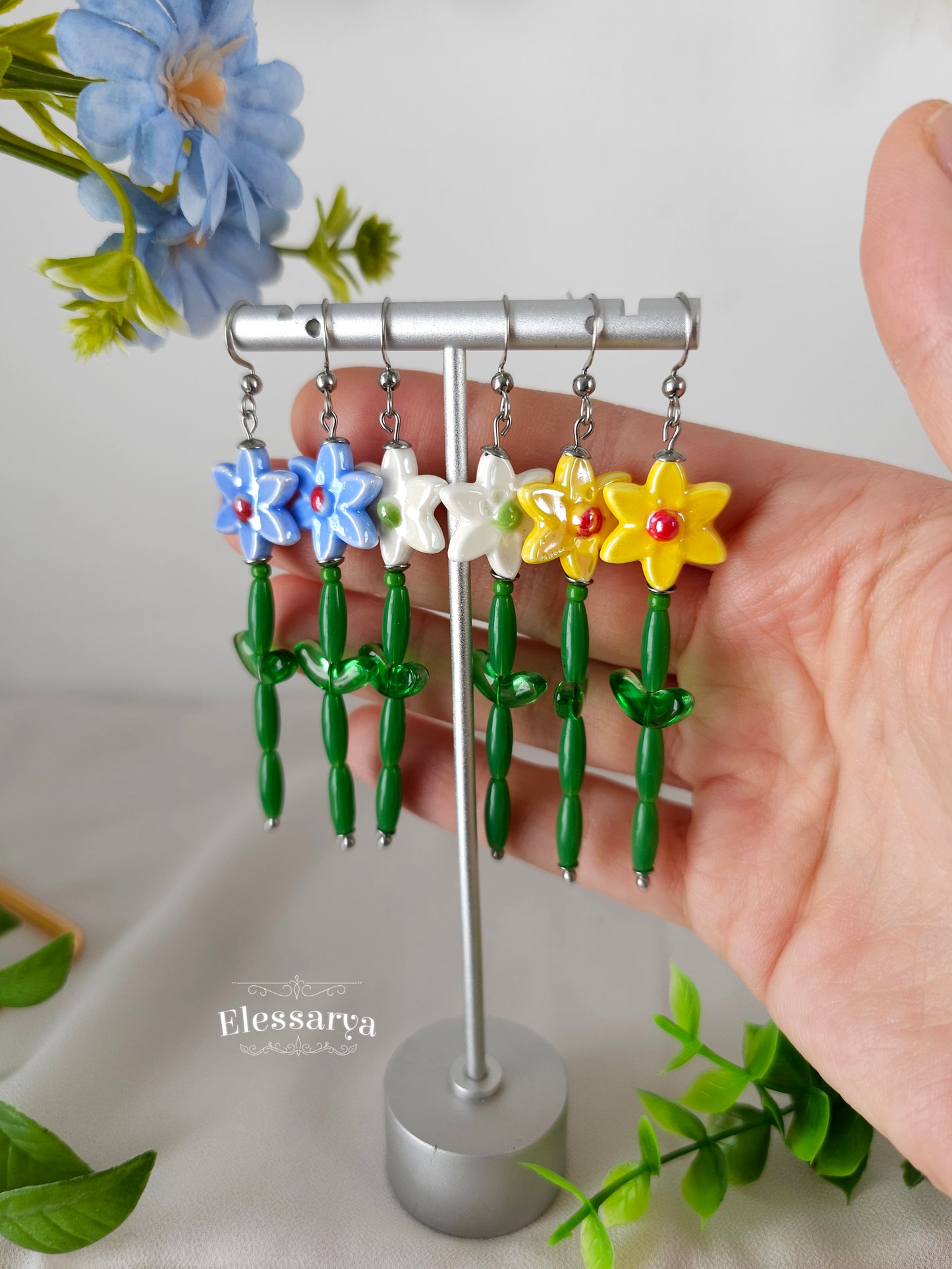 Floral Earrings – Spring Daffodils