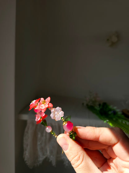 Brățară Florală - Roz delicat din grădina Veselă