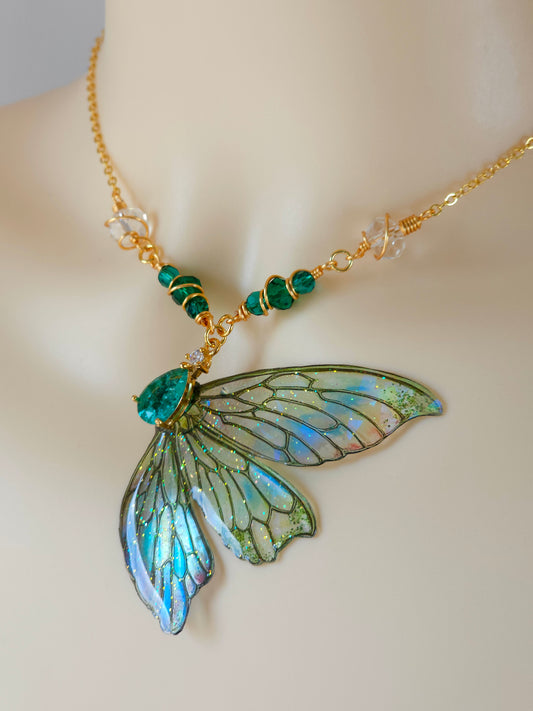 Colier cu Zâna Regală Verzuie