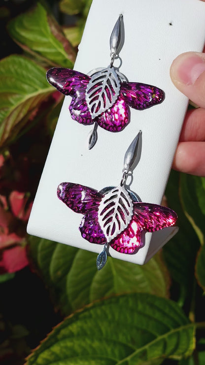 Cercei Aripi de Magenta