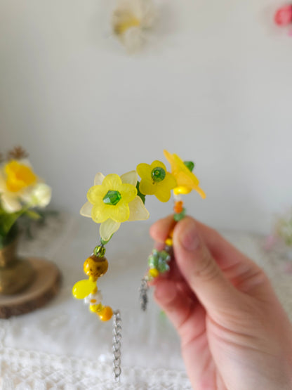 Brățară florală "Poiana Aurie"