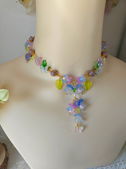 Colier floral "Grădina Elfilor"