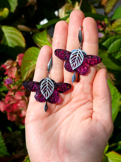 Cercei Aripi de Magenta