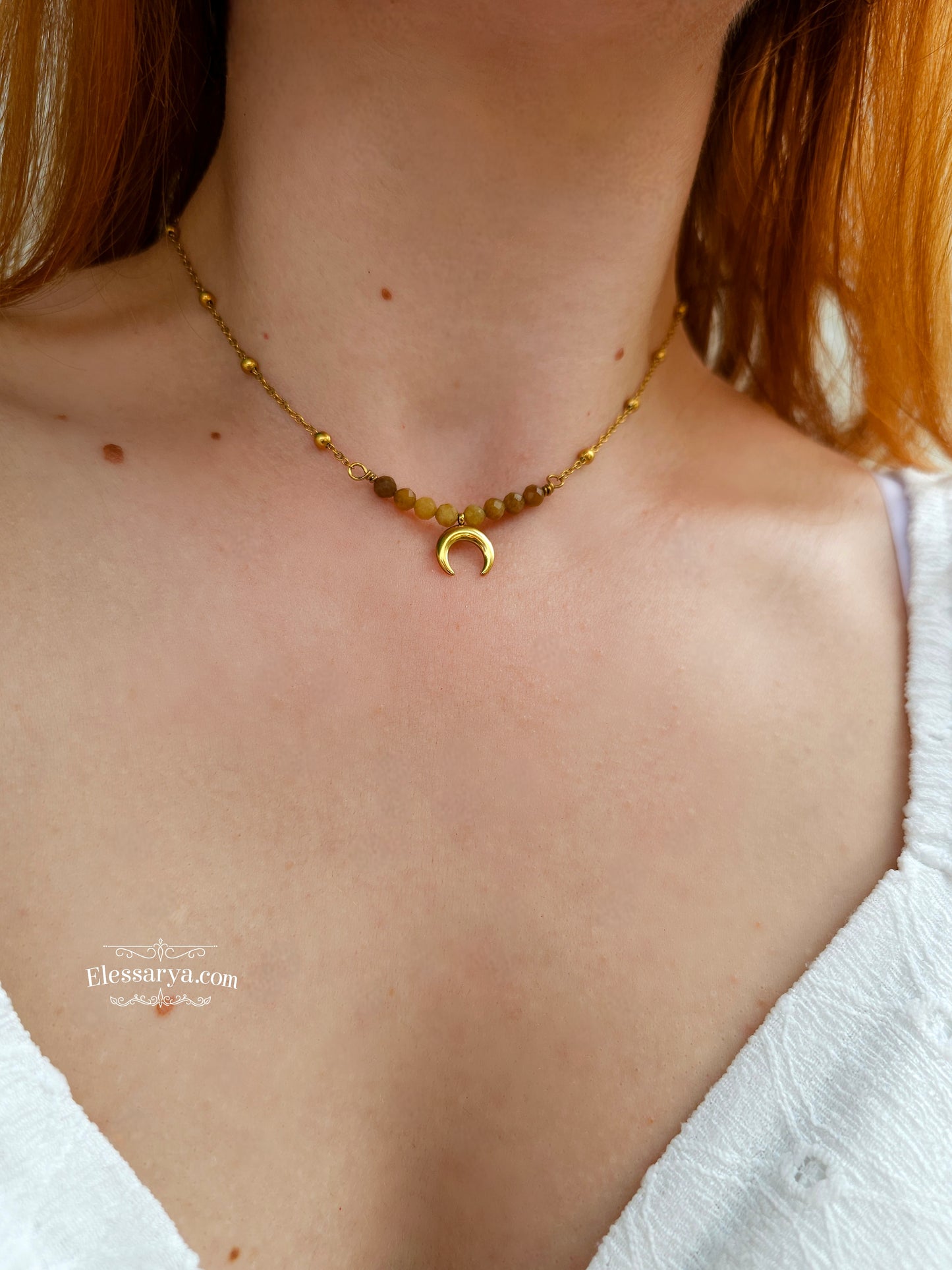 Colier Selena - Topaz galben