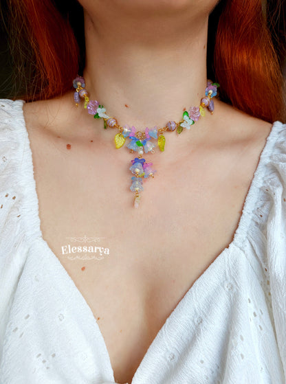 Colier floral "Grădina Elfilor"