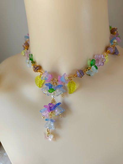 Colier floral "Grădina Elfilor"
