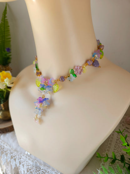 Colier floral "Grădina Elfilor"