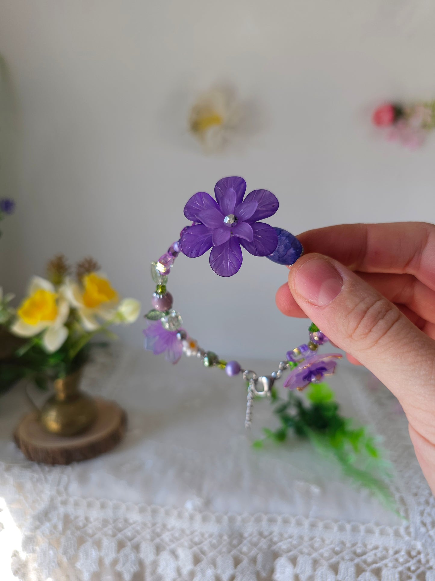 Brățară florală "Vis de Liliac"