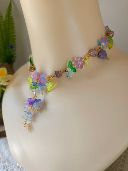 Colier floral "Grădina Elfilor"