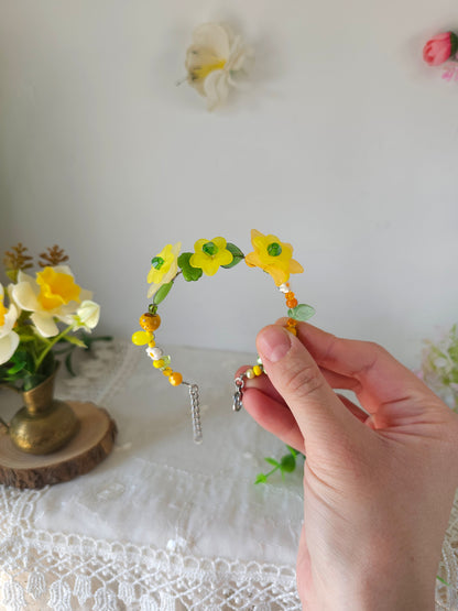 Brățară florală "Poiana Aurie"