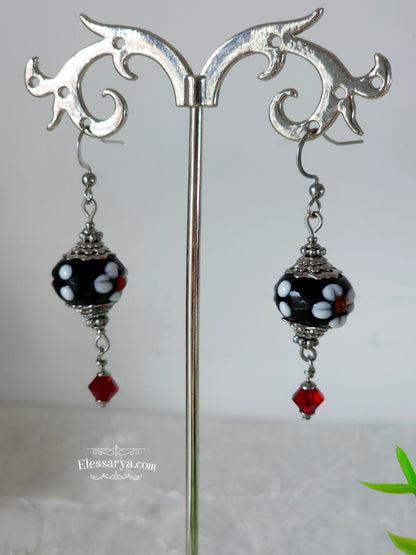 Cercei "Flori de Onix"