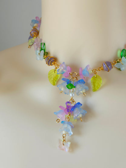 Colier floral "Grădina Elfilor"