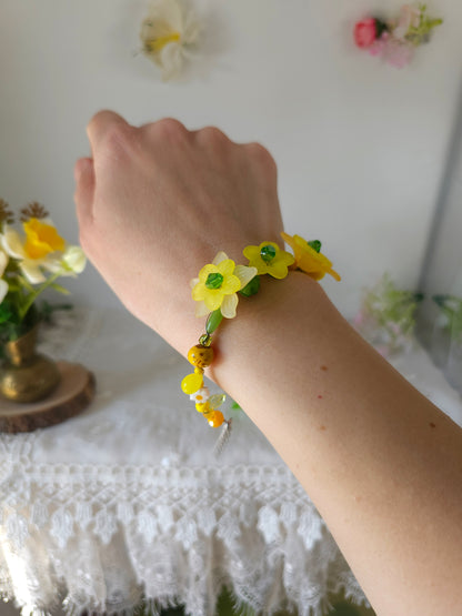 Brățară florală "Poiana Aurie"