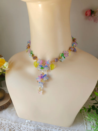Colier floral "Grădina Elfilor"